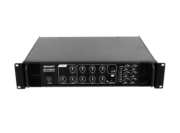 OMNITRONICMPVZ-180.6 PA mixing amplifier 6-zone PA mono mixing amplifier 